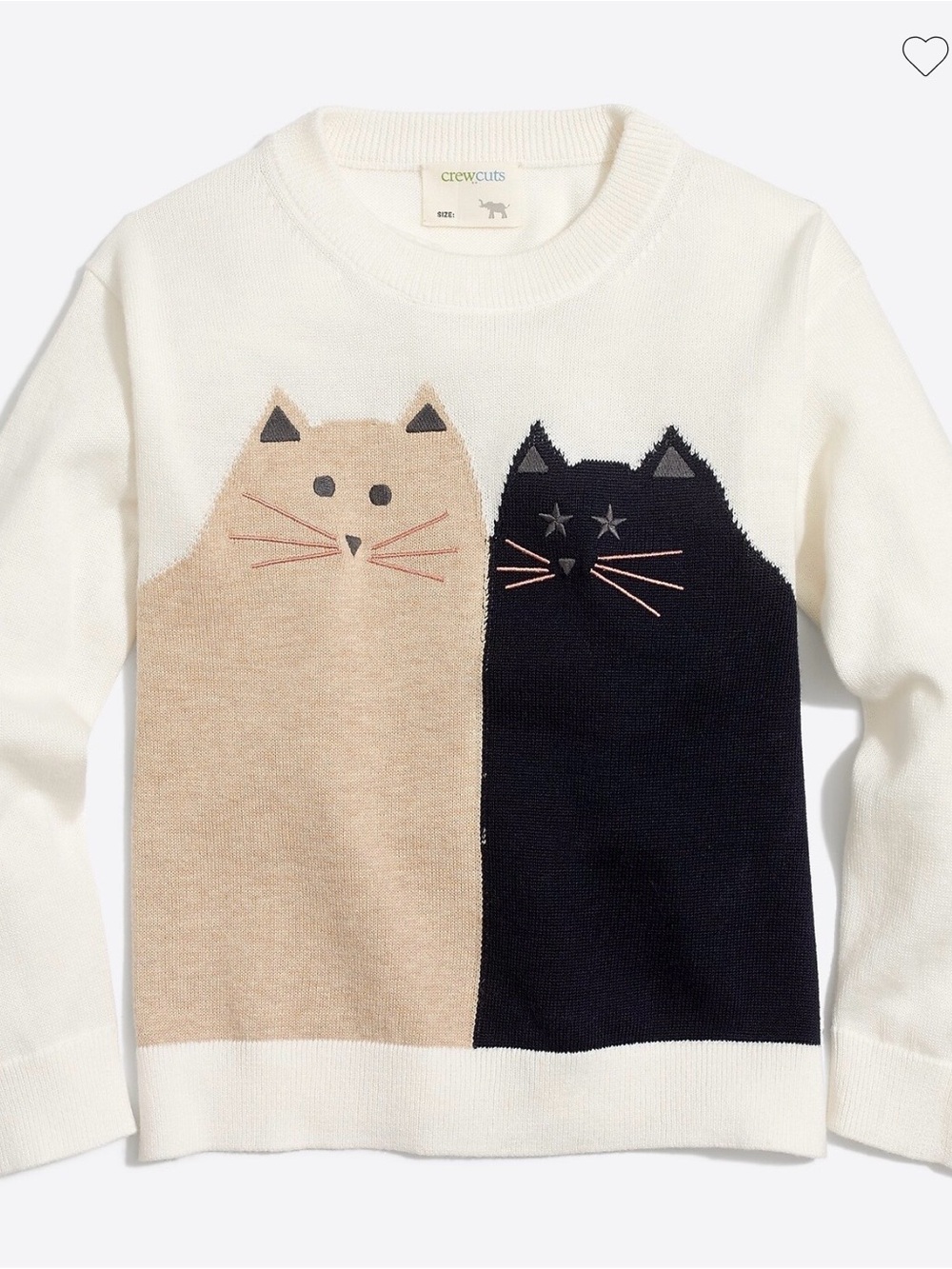 Crewcuts Girls' Cat Friends Popover Intarsia Sweater 4/5